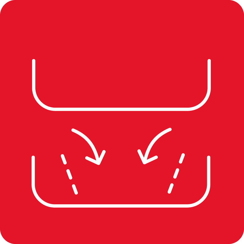 Griglie abbattibili nel cestello inferiore